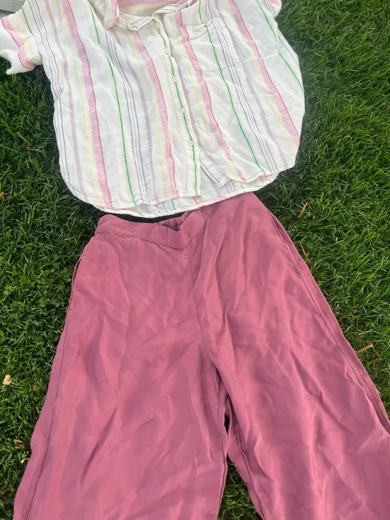 Athleta Pink Wide-Leg Casual Pants - Picture 7 of 7